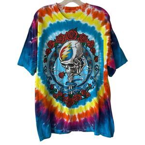 GREATFUL DEAD Tie Dye Classic‎ Skull T-Shirt Size Xlarge